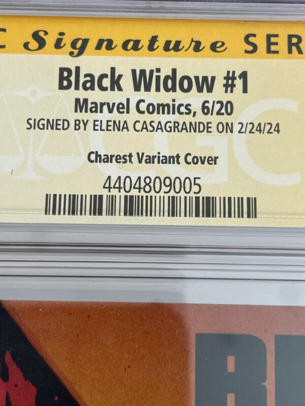 Black Widow 1 Firmato da Elena Casagrande CGC Signature Series 9.6