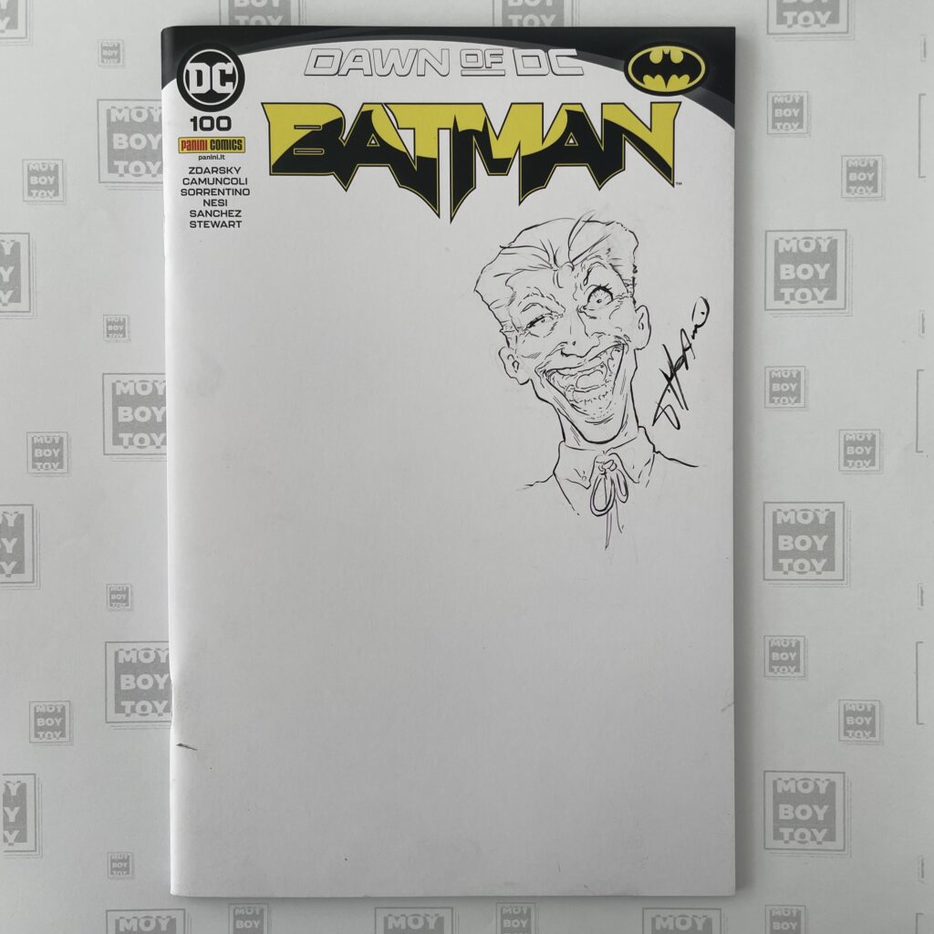 Batman 100 White Cover con remarque Giovanni Timpano