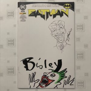 Batman 100 White Cover con remarque di Simon Bisley e Giovanni Timpano