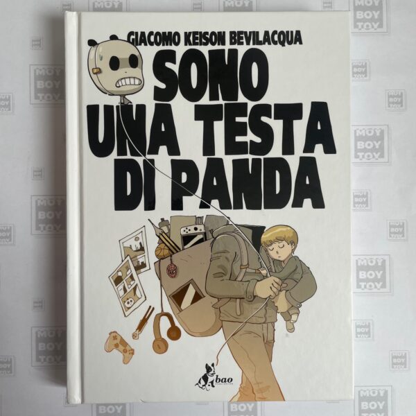 Sono una testa di panda con Sketch di Giacomo Bevilacqua e firma di Zerocalcare