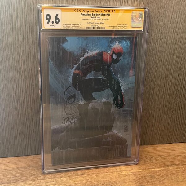 Amazing Spider-man #41/841 variant "Comicon" con firma e remarque di John Romita Jr CGC Signature Series 9.6