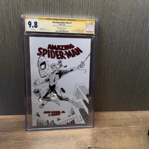 Amazing Spider-man #1/801 variant "Lucca" con firma e remarque di John Romita Jr CGC Signature Series 9.8