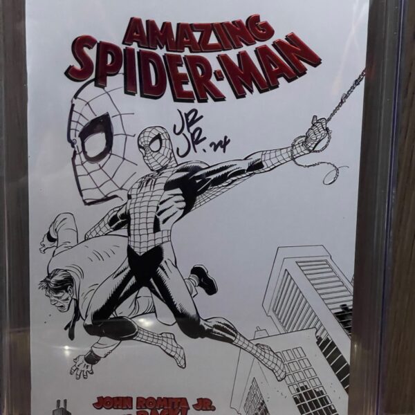 Amazing Spider-man #1/801 variant "Lucca" con firma e remarque di John Romita Jr CGC Signature Series 9.8