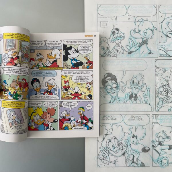 Vitale Mangiatordi - Tavola originale pubblicata su Topolino 3323 "L'enigma della lettera dal passato"