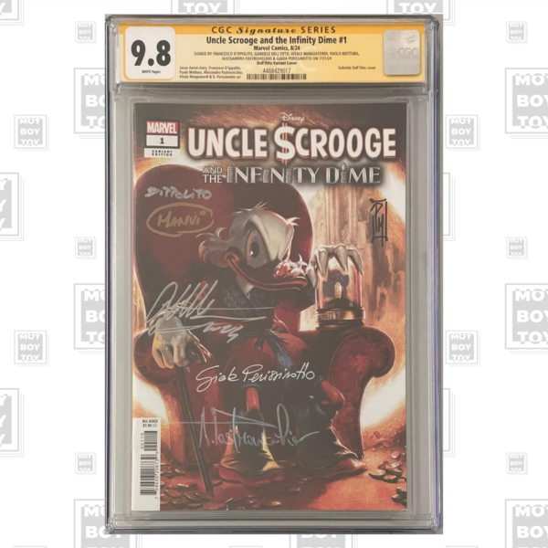 Uncle Scrooge and the Infinity Dime 1 variant incentive Gabriele Dell'Otto con 6 firme CGC Signature Series 9.8