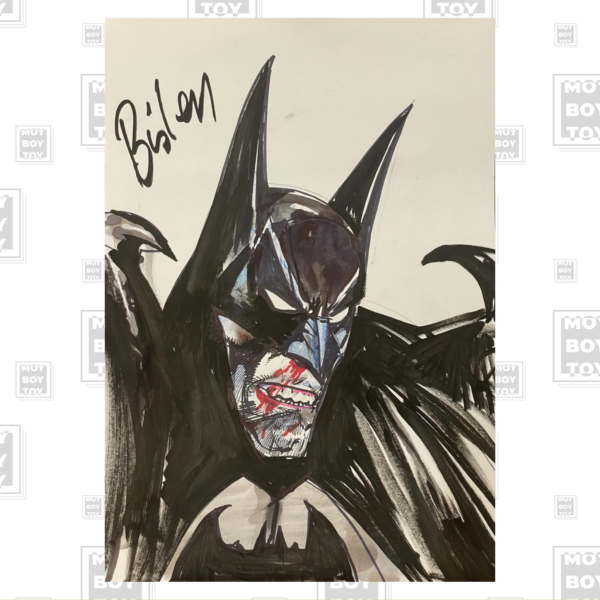 Simon Bisley - Original Batman headshot 42x29,5cm