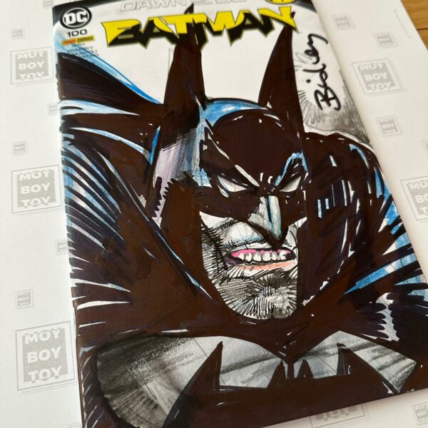 Simon Bisley - Batman head su albo Batman 100 variant White Cover