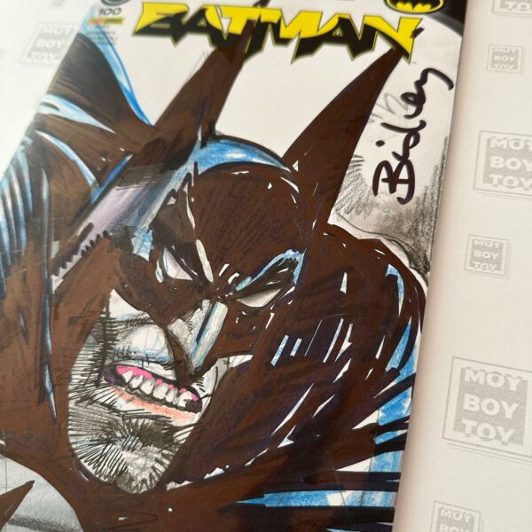 Simon Bisley - Batman head su albo Batman 100 variant White Cover