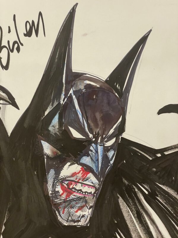 Simon Bisley - Original Batman headshot 42x29,5cm