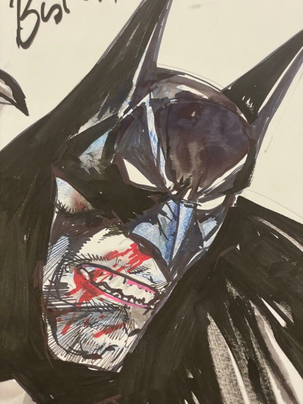 Simon Bisley - Original Batman headshot 42x29,5cm