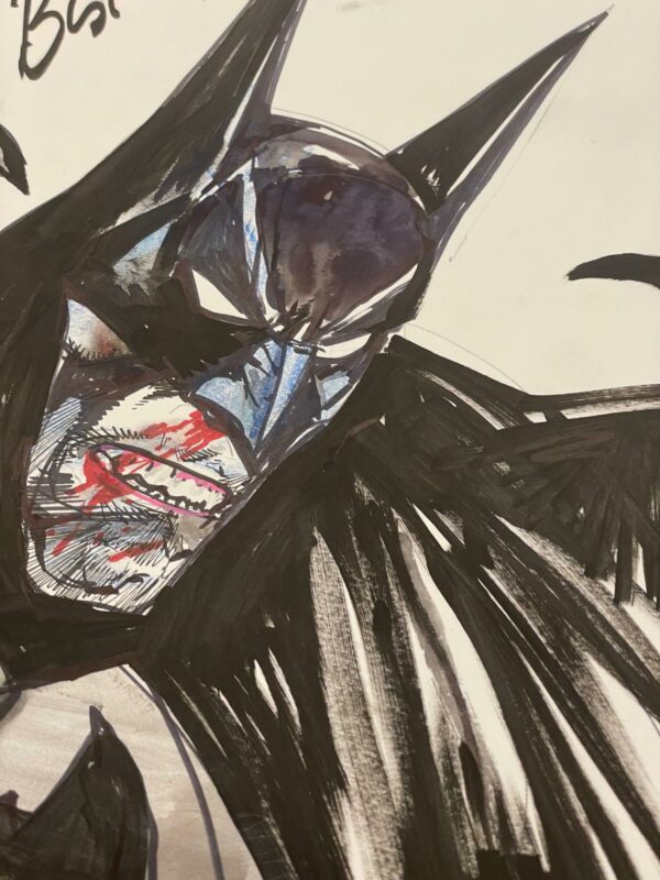 Simon Bisley - Original Batman headshot 42x29,5cm