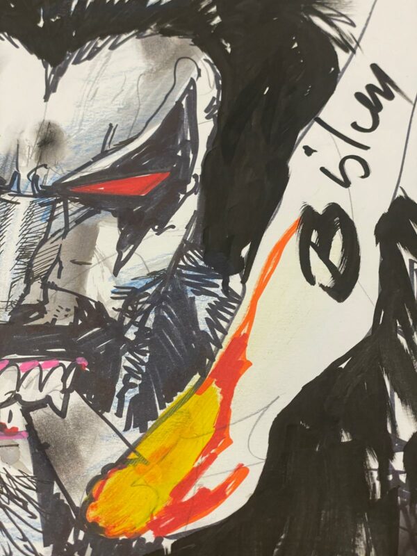 Simon Bisley - Original Lobo headshot 42x29,5cm