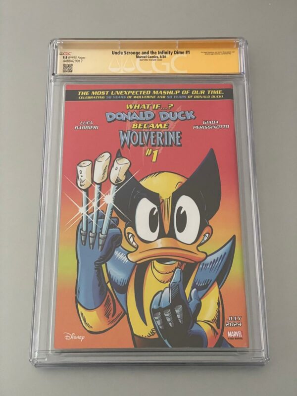 Uncle Scrooge and the Infinity Dime 1 variant incentive Gabriele Dell'Otto con 6 firme CGC Signature Series 9.8